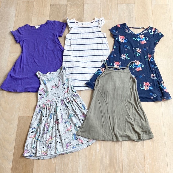 Set of 5 T-shirt Dresses - Picture 1 of 16